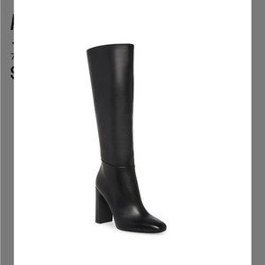 Steve Madden Ally Black Leather Boot Tall